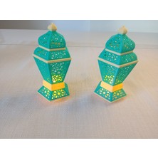 STARLAB3DSTUDIOS Ramazan Temalı Kandil 3'lü Set(Yeşil)