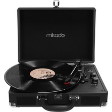 Mikado Nostalgia MN-P317 Siyah Turntable+Rca+Bluetooth Destekli Pikap