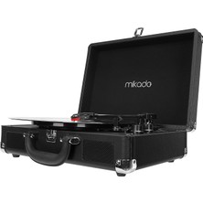 Mikado Nostalgia MN-P317 Siyah Turntable+Rca+Bluetooth Destekli Pikap