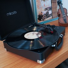 Mikado Nostalgia MN-P317 Siyah Turntable+Rca+Bluetooth Destekli Pikap