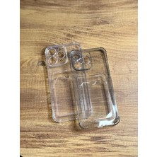 iPhone 16 Uyumlu Kartlıklı Cüzdan Şeffaf Telefon Kılıfı