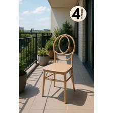 Sandalie 4 Adet Phoenix Cappucino Sandalye / Balkon-Bahçe-Mutfak