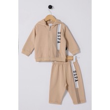 U.s Polo Assn Erkek Bebek 3lü Takım - Bej
