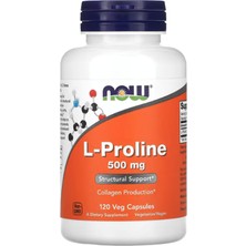 Now Foods L-Proline 500MG x 120 Veg Capsul.ozelsporcugıdalarından.abd MENŞEI4039