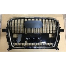 Parça Dükkanda Ön Panjur Krom Çerçeve Dik Krom Çizgili Parlak Siyah Armasız Q5 Sline 2013-2017