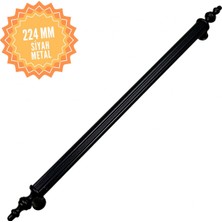 Elif Siyah 224 mm Kulp Lüks Country Mutfak Mobilya Dolap Çekmece Kulpu
