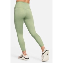 Nike Go Dri Fit Infinalock High Rise 7/8 Leggings 6 Cepli Toparlayıcı Yüksek Belli Reflektörlü Spor Tayt Açık Yeşil