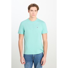 Regular Fit Normal Kesim Bisiklet Yaka Pamuklu Ada Çayı Tişört