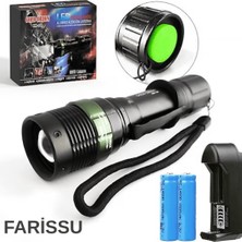 Farissu Gerçek Metal Gövde – Zoom Özellikli, Şarjlı, Su Geçirmez KM-109 El Feneri (3000 Lümen)