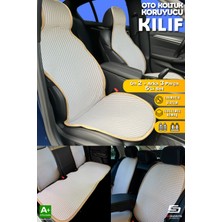 S-Dizayn Oto Koltuk Koruyucu Kılıf Set Krem Universal 2+3 Parça Ön Arka