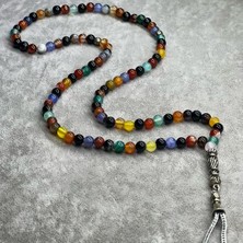 Akik Doğaltaş Tesbih 99 'luk 50 cm