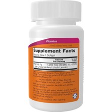 Now foods Vitamin D3 Max Potency 50,000 Iu 50 Softgels - Ithal