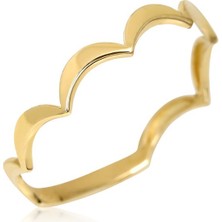 Altın Kesesi 14 Ayar Altın Dalga Yüzük