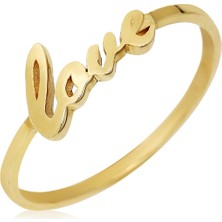 Altın Kesesi 14 Ayar Altın Love Yüzük