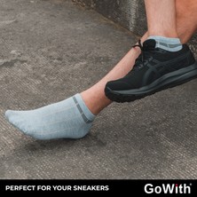 Gowith 4'lü Pamuklu Renkli Kısa Spor Relax Yumuşak Desenli Esnek Erkek Patik Çorabı 3147