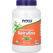 Now Foods certified Ornagic Spirulina 500 Mg 200 Tablet