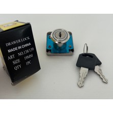 Shuntong 138/139 Çekmece Kilidi 19 mm Metal Gövdeli Anahtarlı Dolap Kilidi - (2 Kilit /4 Anahtar)