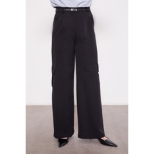 Siyah Cep Detaylı Pantolon