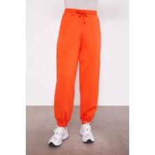 Oranj Beli Lastikli Jogger Pantolon