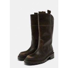Allbucks Zara, Distress Görünümlü Tırtıklı Taban Çizme ABZRA0043