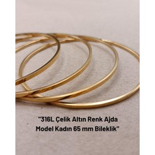 Hazemy 316L Çelik Gold Rengi Ajda Model Kadın Bileklik 4'lü