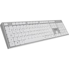 Everest KM-6063 Beyaz / Gri Kablosuz Multimedia Klavye + Mouse Set