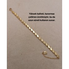 Hazemy Zarif Arpa Çelik Zincir Bileklik