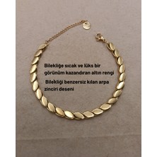 Hazemy Zarif Arpa Çelik Zincir Bileklik