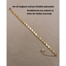 Hazemy Zarif Arpa Çelik Zincir Bileklik