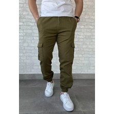 Mishar İtalia Bel ve Paça Lastikli Kargo Cep Gabardin Erkek Pantolon P-00016774