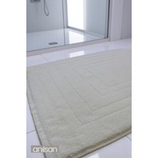 Alora Bej Büyük Ayak Havlusu - 60x130 Cm , 920 GR %100 Pamuk, Spa Ve Otel Banyo Paspası