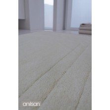 Alora Bej Büyük Ayak Havlusu - 60x130 Cm , 920 GR %100 Pamuk, Spa Ve Otel Banyo Paspası