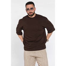 Mishar İtalia Erkek Bisiklet Yaka Dikiş Detaylı Oversize Tişört P-00016194