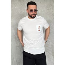 Mishar İtalia Bisiklet Yaka Yazı Baskılı Erkek Tişört P-00015955