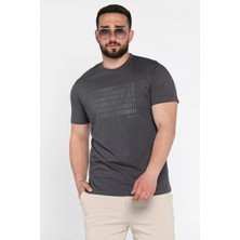 Mishar İtalia Erkek Bisiklet Yaka Baskılı Tişört P-00015552