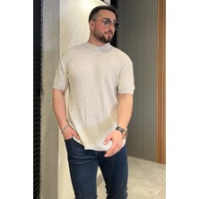 Mishar İtalia Erkek Örme Triko Mevsimlik Likralı Tişört P-00016196