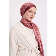 Kiremit Baskılı Hint Ipeği Şal