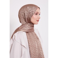 Kahve L Desen Italyan Jakar Şal