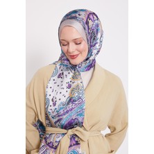 Lêvi D'or Açık Vizon Karışık Desenal Hint İpeği Şal