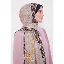 Siyah-Vizon Varak Desen Love Şal