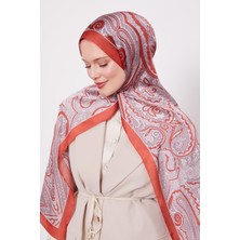 Kırmızı Sarmal Hint Ipeği Şal