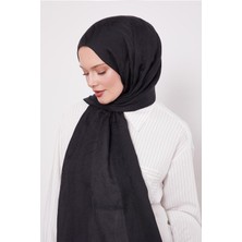 Siyah Etnik Desen Italyan Jakar Şal