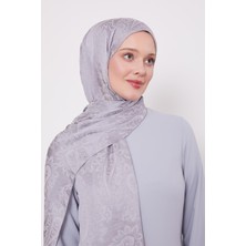 Gri Etnik Desen Italyan Jakar Şal