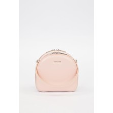 Pembe Çift Fermuarlı Omuz Çantası