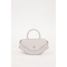 Lêvi D'or Açık Gri Geometrik Model Omuz Çantası