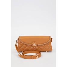 Kahve Zincir Askı Detay Omuz Çantası