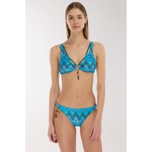 Ayyıldız 5634 Mavi Simli Bikini Takımı