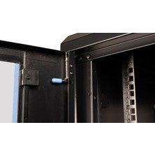 Lande - 15U 19" Duvar Tipi Rack Kabinet – Genişlik: 600 mm | Derinlik: 450 mm – Siyah