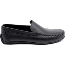 Hakiki Deri Loafer Mokasin Siyah Erkek Ayakkabı 23326