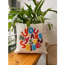 Çocuk Odası Pamuklu Punch Işlemeli Kırlent Kılıfı - 43*43CM - Punch Işlemeli Yastık Kılıfı